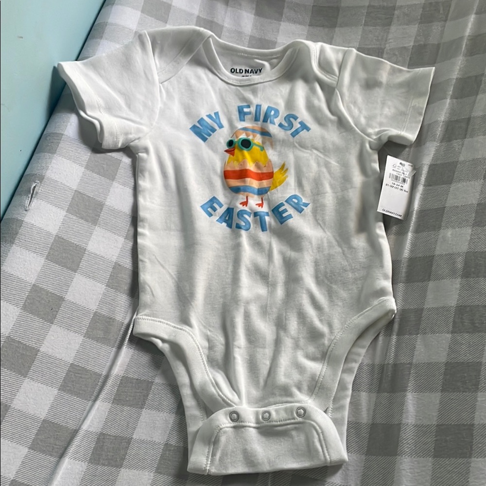 Old Navy White 'My First Easter' Kids One Piece